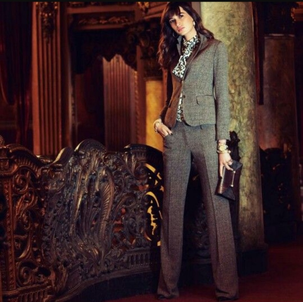 NY & Co Brown Tweed Suit